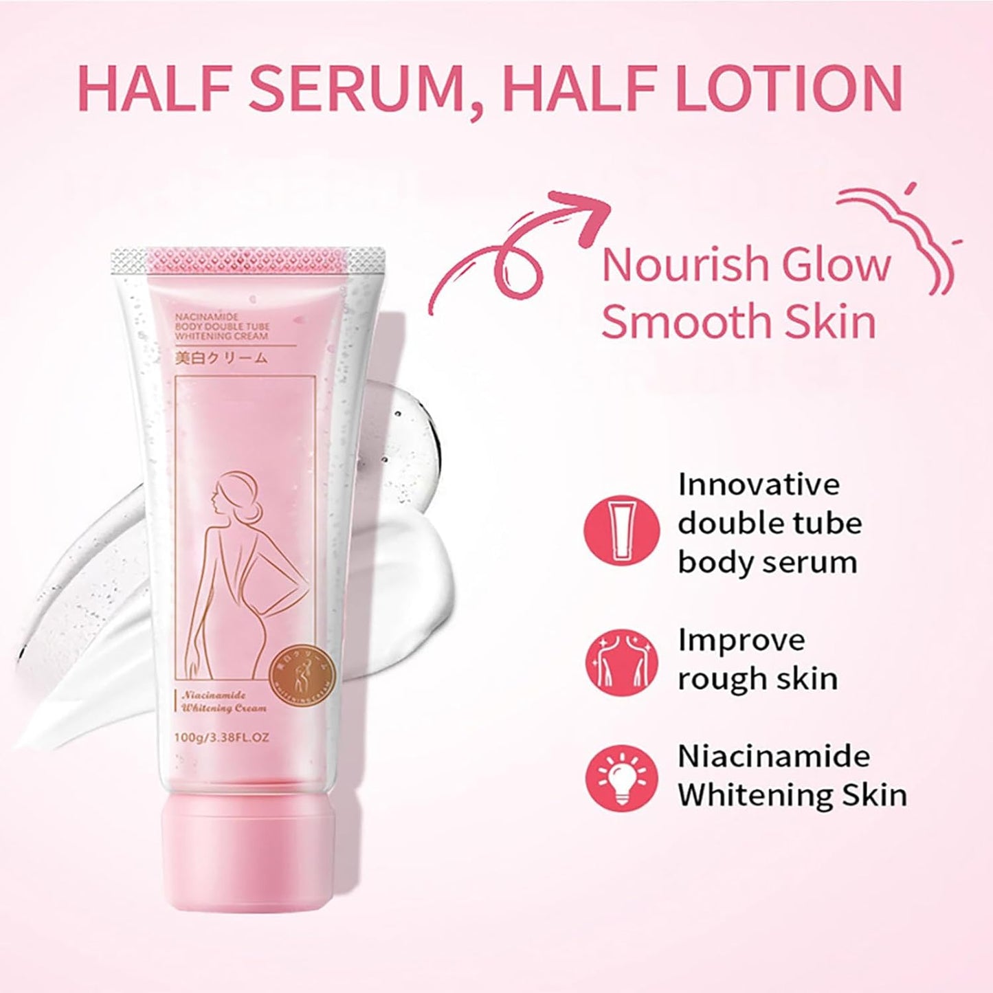 Niacinamide Body Double Tube Whitening Cream 100grams
