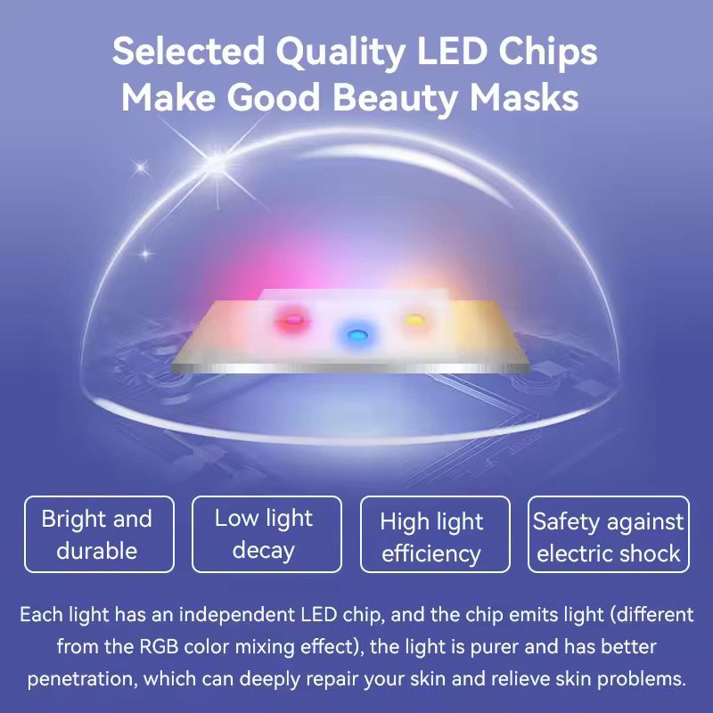 3 Color LED Face Mask (Peach Color)
