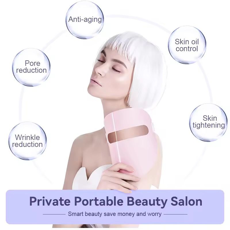 3 Color LED Face Mask (Peach Color)