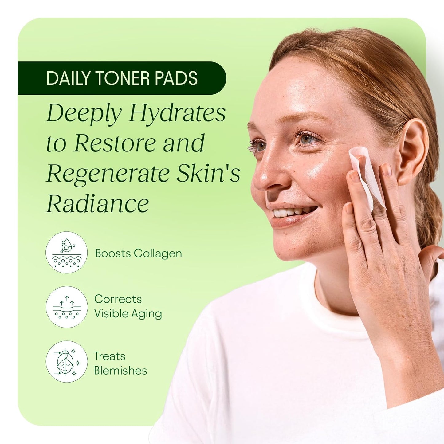 JiYu Toning Polish Pads - Korean Skincare for Dark Spots, Wrinkles & Dull Skin