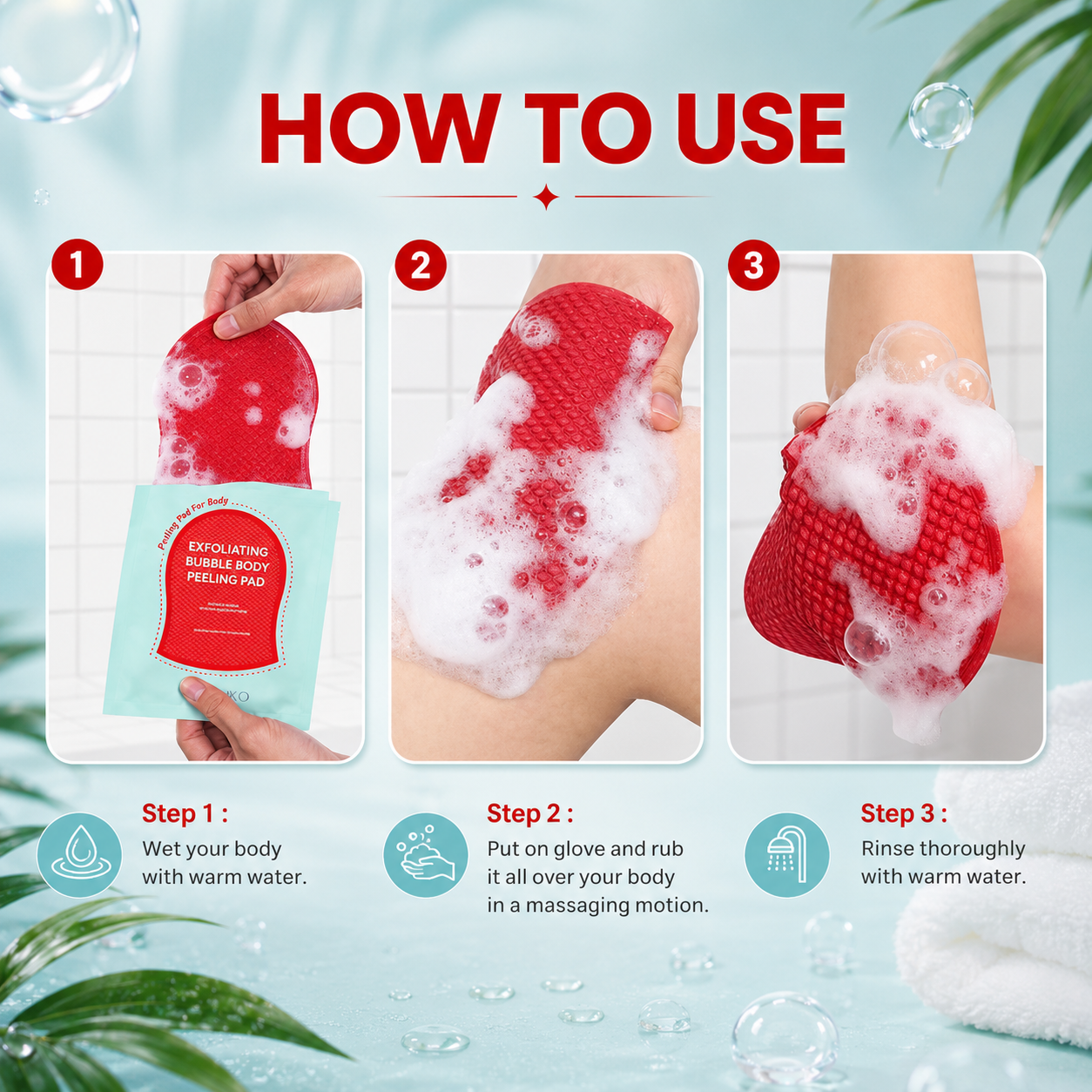 Bubble Body Peeling Pads