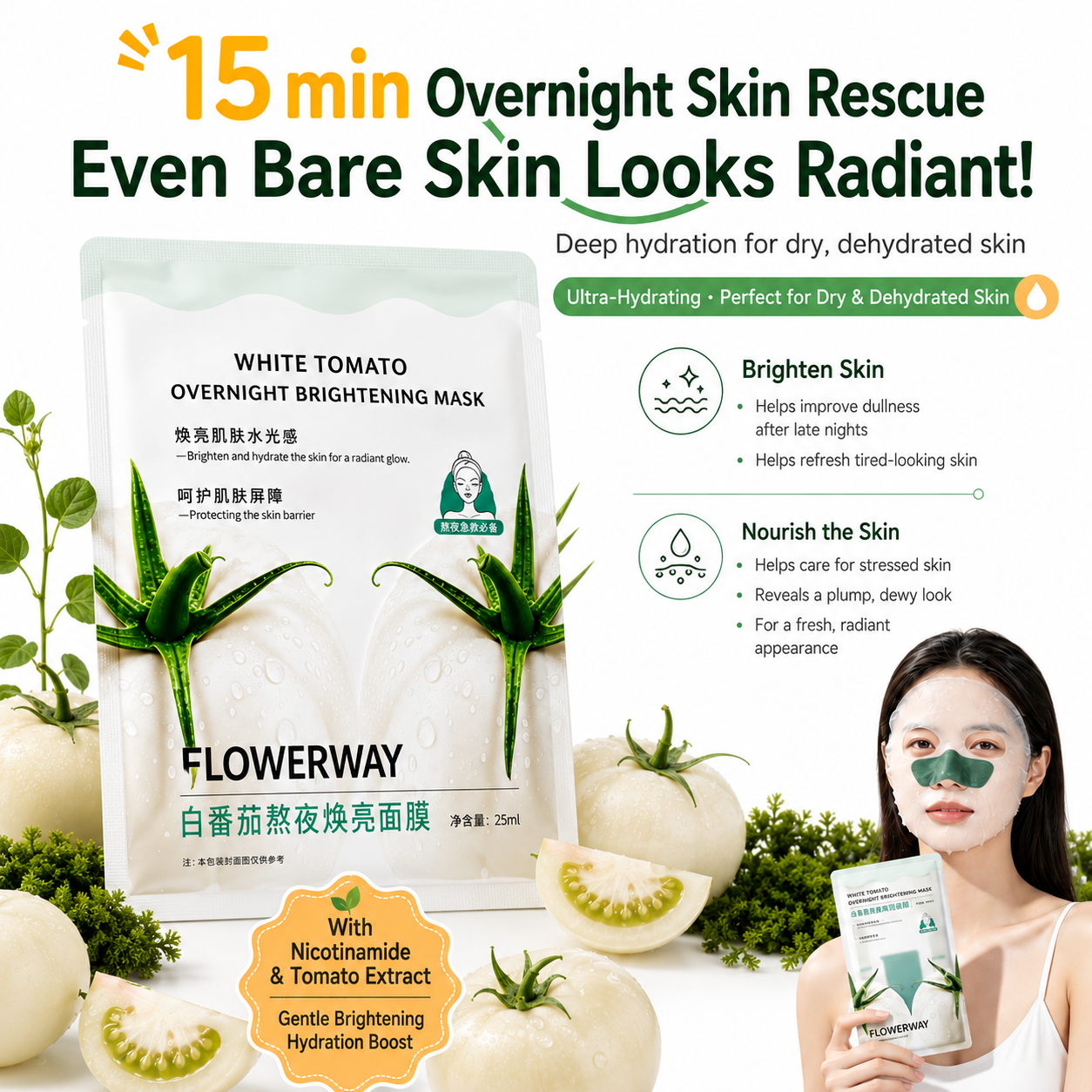 White Tomato Overnight Brightening Mask