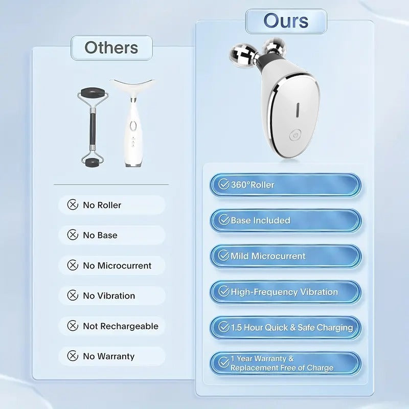 EMS face lifting massage roller machine